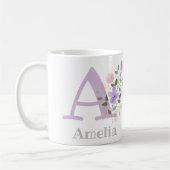 Monogram Letter A & Christelijke naam Koffiemok (Links)