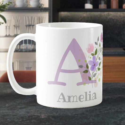 Monogram Letter A & Christelijke naam Koffiemok