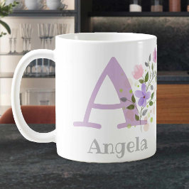 Monogram Letter A & Christelijke naam Koffiemok