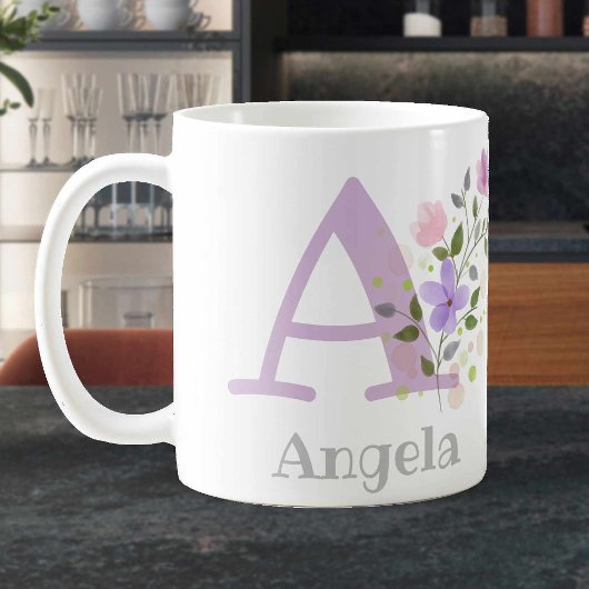 Monogram Letter A & Christelijke naam Koffiemok