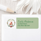 Monogram Letter A Christmas Wreath w / Santa Claus Etiket (Insitu)