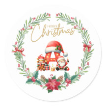 Monogram letter A, Kerstkrans w / Sinterklaas