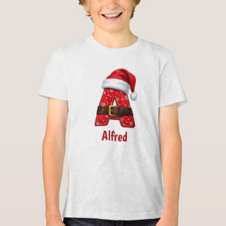 Monogram letter A kerstman pak Kerstalfabet Tri-Blend Shirt