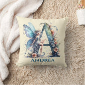 Monogram Letter A Met Naam Fee Kussen (Deken)