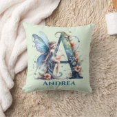 Monogram Letter A Met Naam Fee Kussen (Deken)