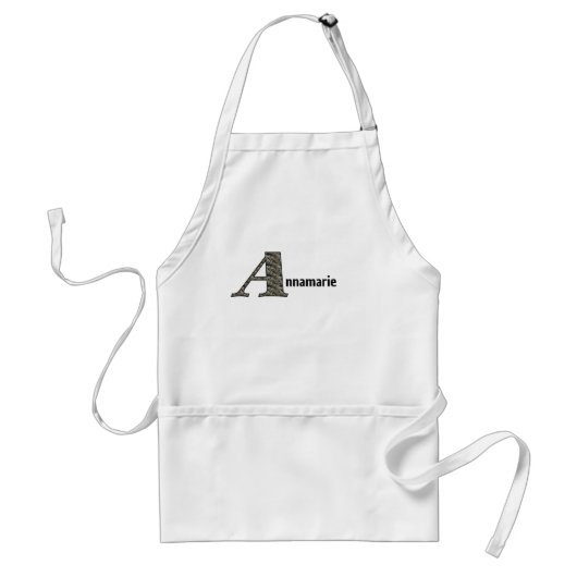Monogram Letter A Naam Hydrangea Gepersonaliseerd Standaard Schort (Voorkant)