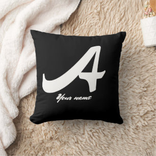 Monogram Letter A Naam op maat Worpkussen Kussen