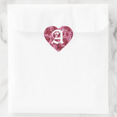 Monogram Letter A Pink Roses Sticker (Tas)