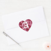 Monogram Letter A Pink Roses Sticker (Envelop)
