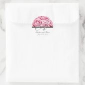 Monogram Letter A Pink Roses Sticker (Tas)