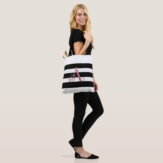 Monogram Letter A Shopping reusable tote bag (Op model)