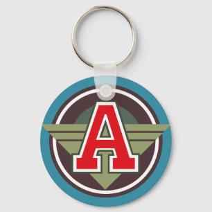 Monogram Letter "A" Sleutelhanger