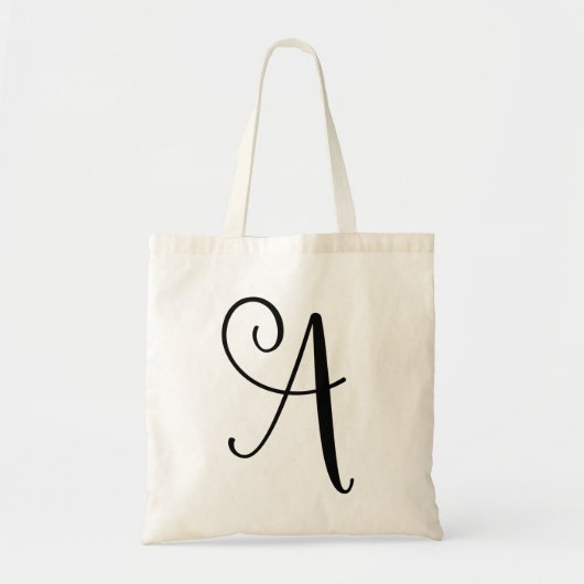 Monogram Letter A Tas Budget Canvas Canvas tas (Voorkant)