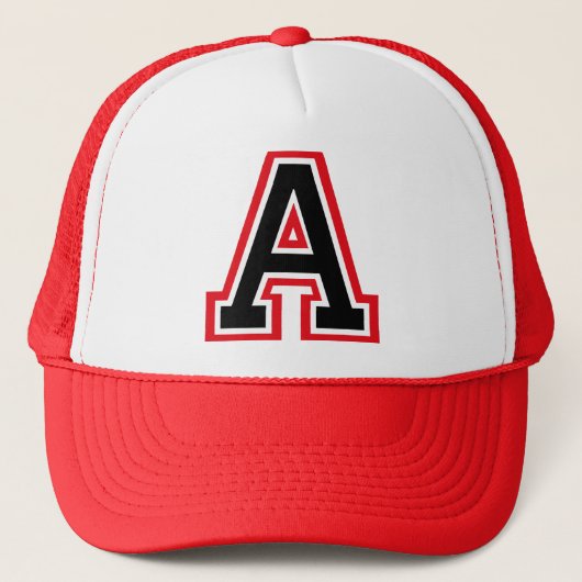 Monogram letter "A" Trucker Pet (Voorkant)