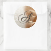 Monogram Letter A Wedding Envelope Seal Ronde Sticker (Tas)
