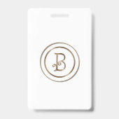 Monogram "Letter B" Badge (Achterkant)