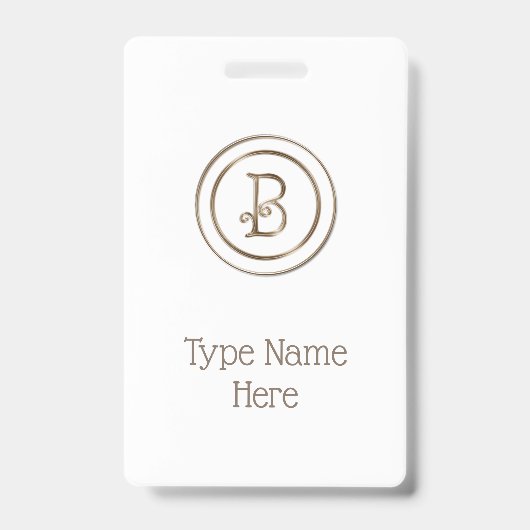 Monogram "Letter B" Badge (Voorzijde)