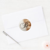Monogram Letter B Bruiloft Envelop Sticker (Envelop)