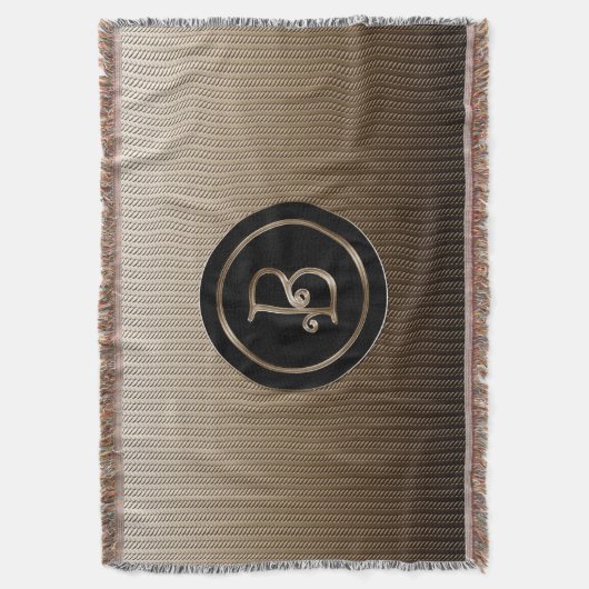 Monogram "Letter B" Deken (Voorkant Verticaal)