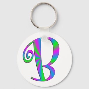 Monogram Letter B Fun Sleutelhanger