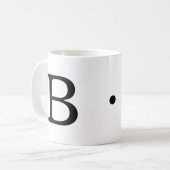 Monogram Letter B Klassieke Mok, 11 oz Koffiemok (Voorkant links)