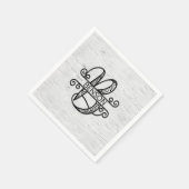 Monogram letter B met familienaam Servet (Hoek)
