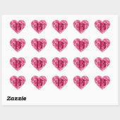Monogram letter B roze rozen Sticker (Vel)