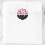 Monogram letter B roze rozen Sticker (Tas)