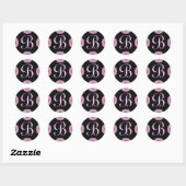 Monogram letter B roze Sticker (Vel)
