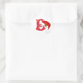 Monogram letter B, Santa hat Kerst sticker (Tas)