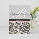 Monogram Letter B Uitnodiging (Staand voorkant)