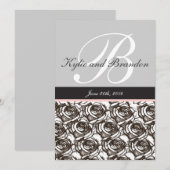 Monogram Letter B Uitnodiging (Voorkant / Achterkant)