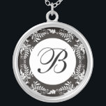 Monogram Letter B Verwerend Ketting<br><div class="desc">Show je trots in je initialen met een monogram briefje. De initiaal zilveren hanger maakt ook een gedenkwaardig geschenk voor elke speciale gelegenheid voor de belangrijke mensen van je leven.</div>