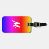 Monogram Letter-Bagagelabel regenboogkleuren Bagagelabel (Voorkant horizontaal)