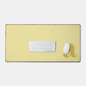 Monogram Letter Bleekgeel & Mosterd Minimalistisch Bureaumat (Keyboard & Muis)