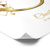 Monogram Letter C Gold Foil & Pink Floral Nursery Poster (Hoek)