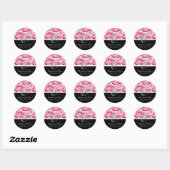 Monogram letter C roze rozen Sticker (Vel)