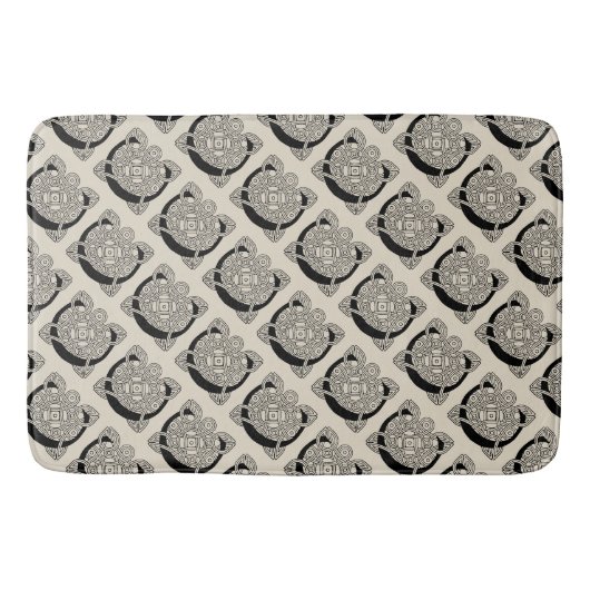 Monogram Letter C Vintage Keltische Knoopprint Badmat (Voorkant)