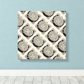 Monogram Letter C Vintage Keltische Knoopprint Canvas Afdruk (Insitu (Houten vloer))