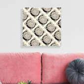 Monogram Letter C Vintage Keltische Knoopprint Canvas Afdruk (Insitu (Woonkamer))