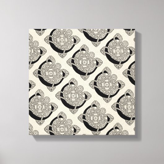 Monogram Letter C Vintage Keltische Knoopprint Canvas Afdruk (Voorkant)