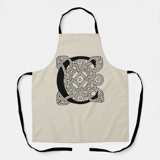 Monogram Letter C Vintage Keltische Knoopprint Schort (Voorkant)