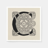 Monogram Letter C Vintage Keltische Knoopprint Servet (Voorkant)