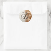 Monogram Letter D Bruiloft Envelop Sticker (Tas)