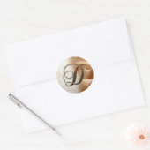 Monogram Letter D Bruiloft Envelop Sticker (Envelop)