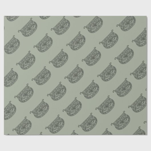 monogram letter D Cadeaupapier (Vlak)
