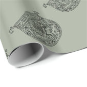 monogram letter D Cadeaupapier (Rol Hoek)