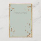 Monogram Letter D Floral Waterverf roze rozen Bedankkaart (Achterkant)