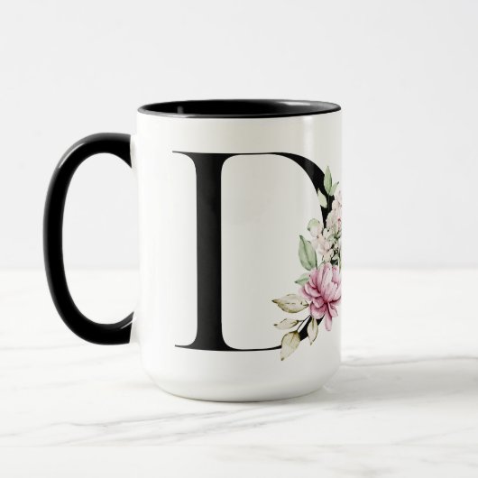 Monogram| Letter D koffiemok Mok (Links)