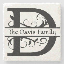 Monogram Letter D Persoonlijk Stone Onderzetter
